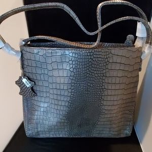 Genuine Leather RFID Crocodile Embossed Bag